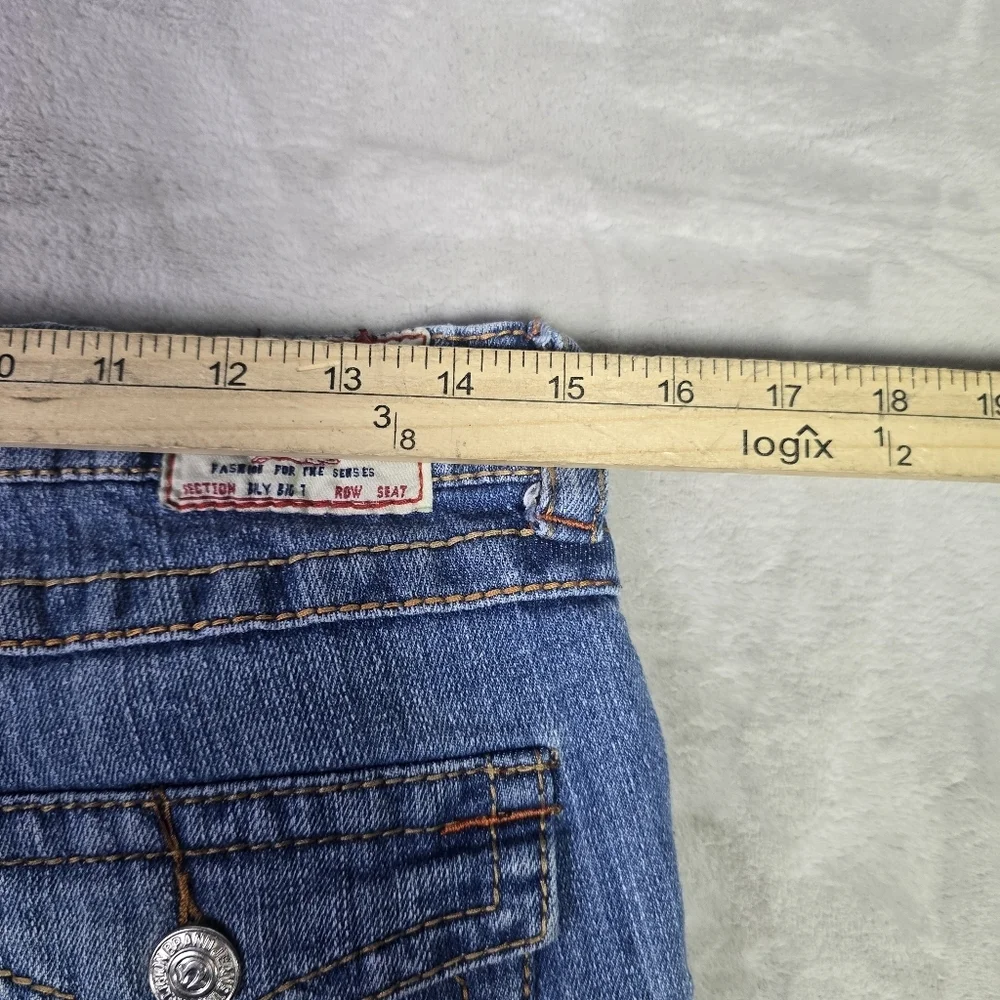 True Religion Men Billy Super T Sz 30 Pocket Distress Shorts Denim Jeans Blue